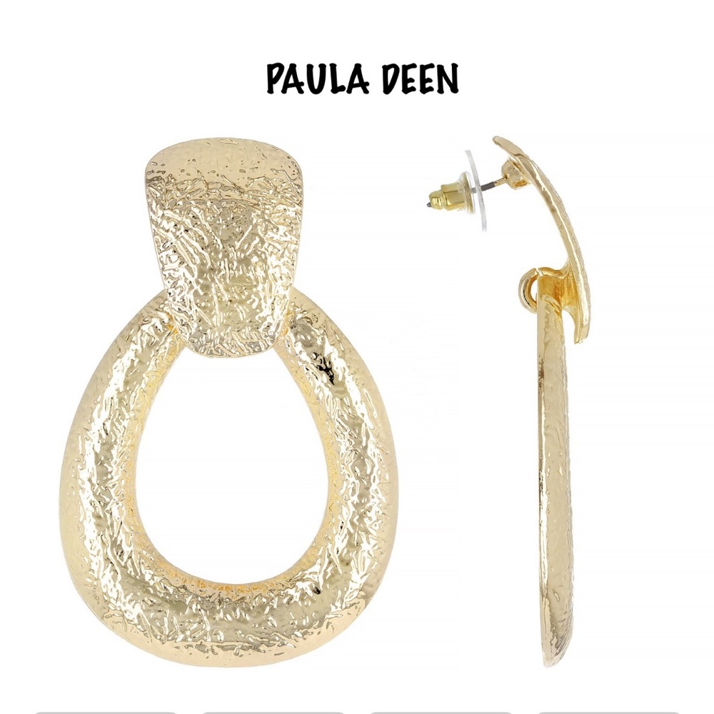 Paula Deen Gold Tone Dangle Earrings NIB